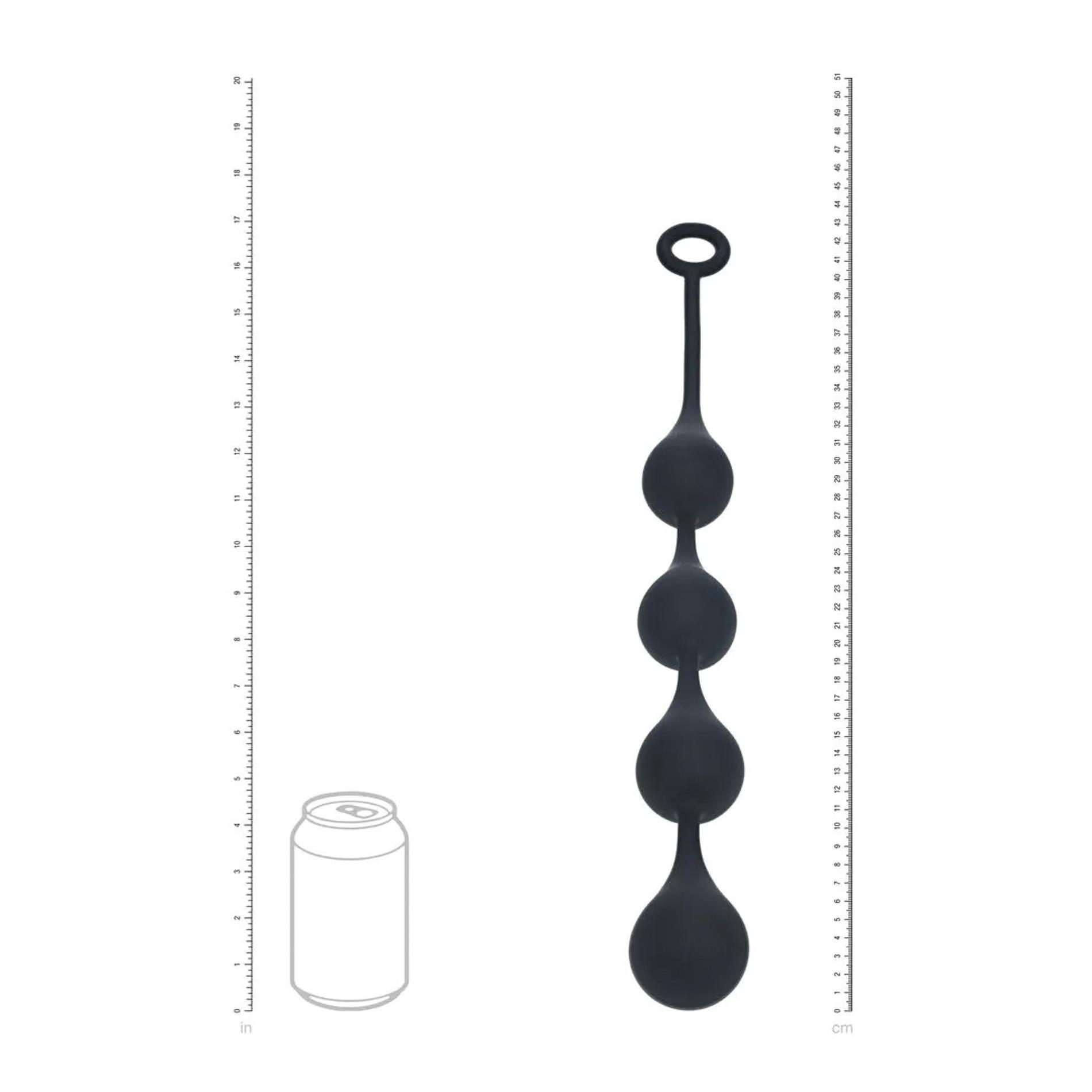 Kulki analne silikonowe Levelz kropla wody 40mm czarne - obrazek 5