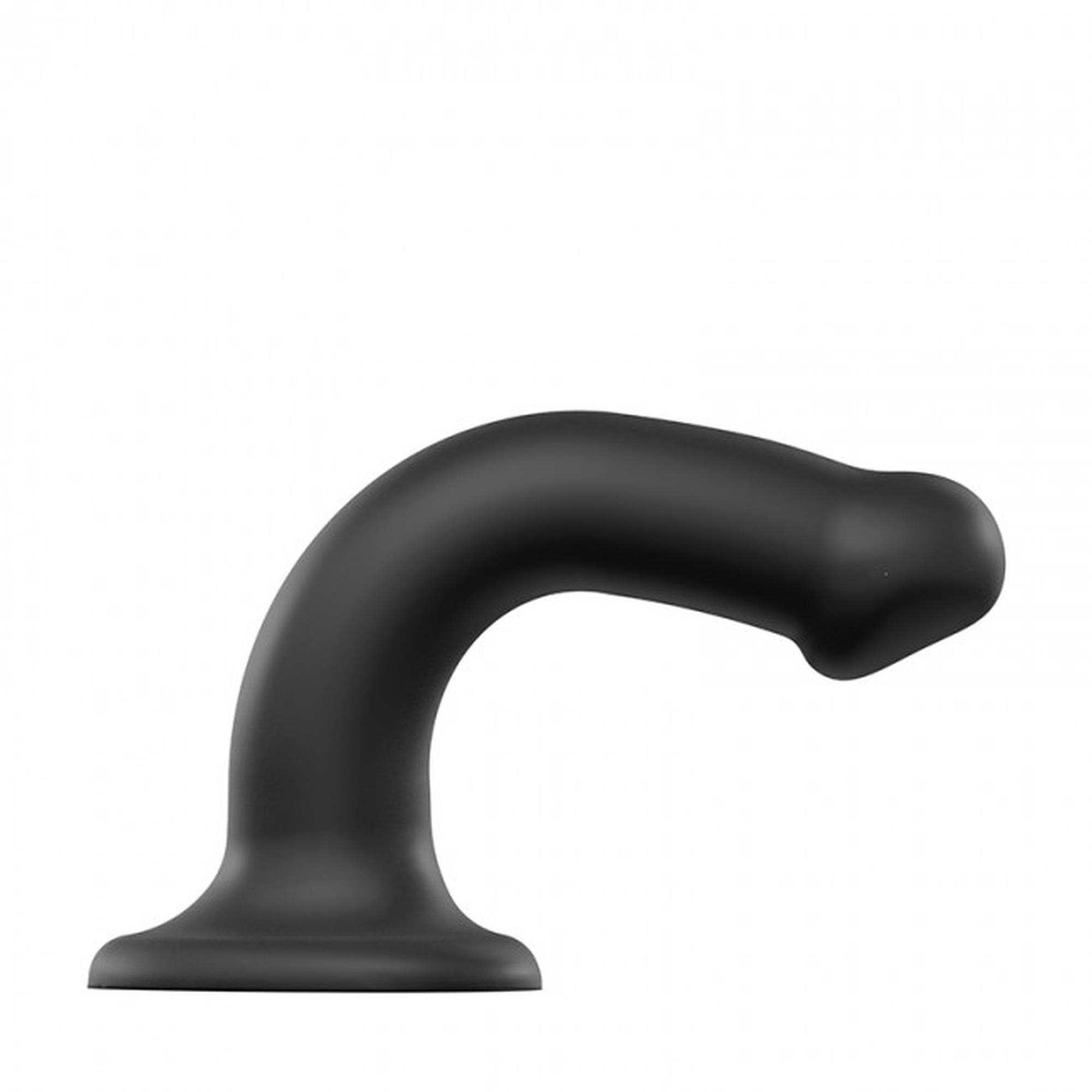 Dildo silikonowe zginane Strap on me czarny M - obrazek 2