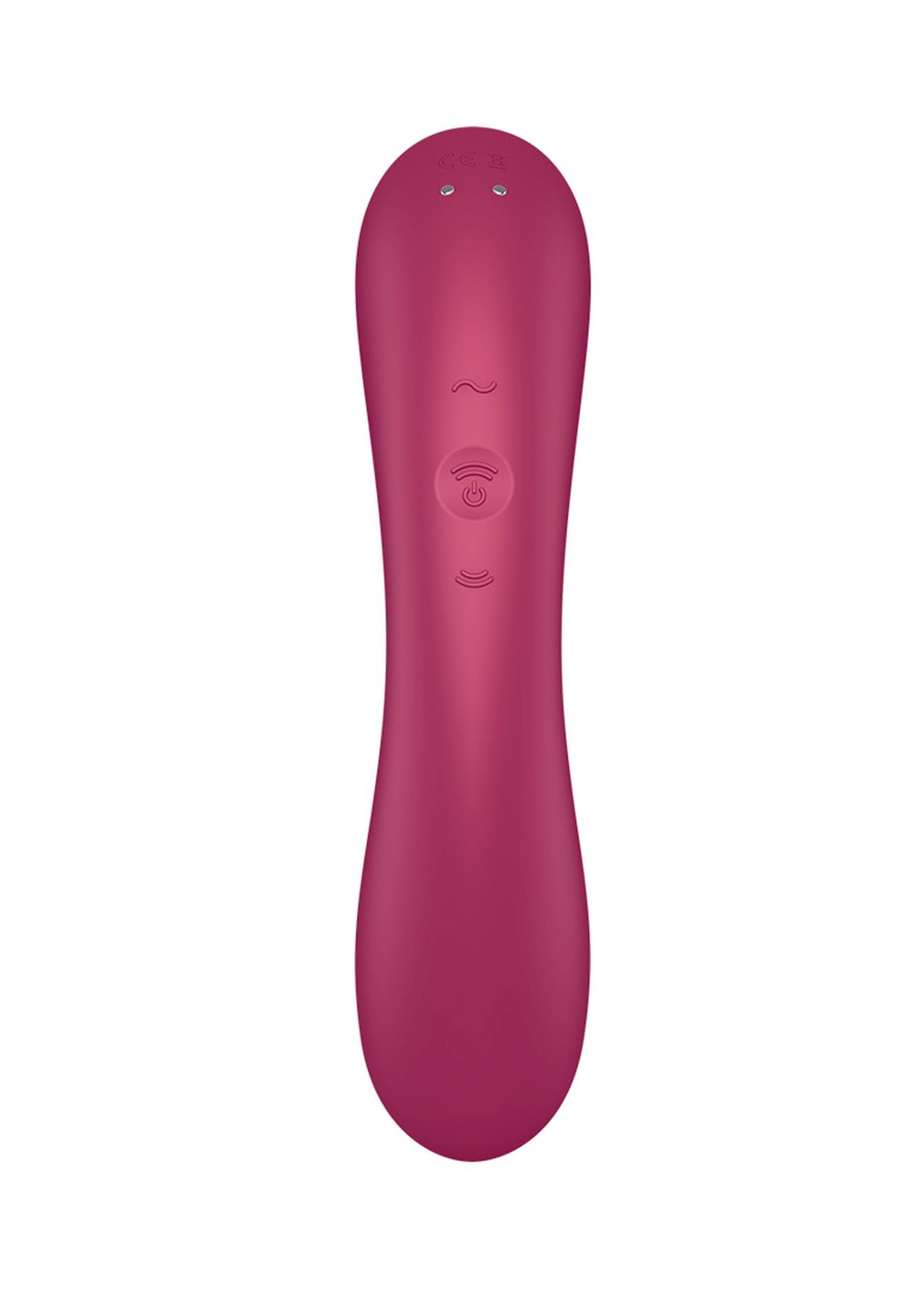 Wibrator silikonowy Satisfyer Curvy Trinity 1 czerwony USB - obrazek 2