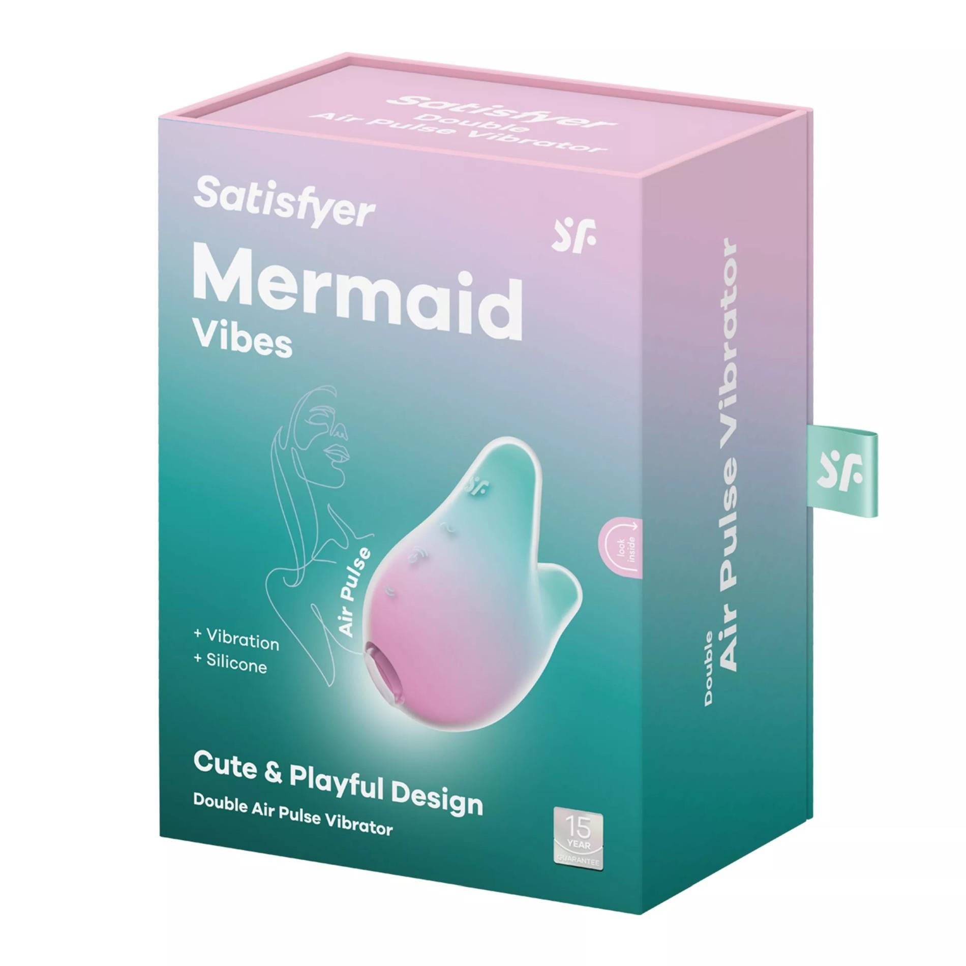 Stymulator łechtaczki Satisfyer Mermaid Vibes miętowy różowy USB - obrazek 3