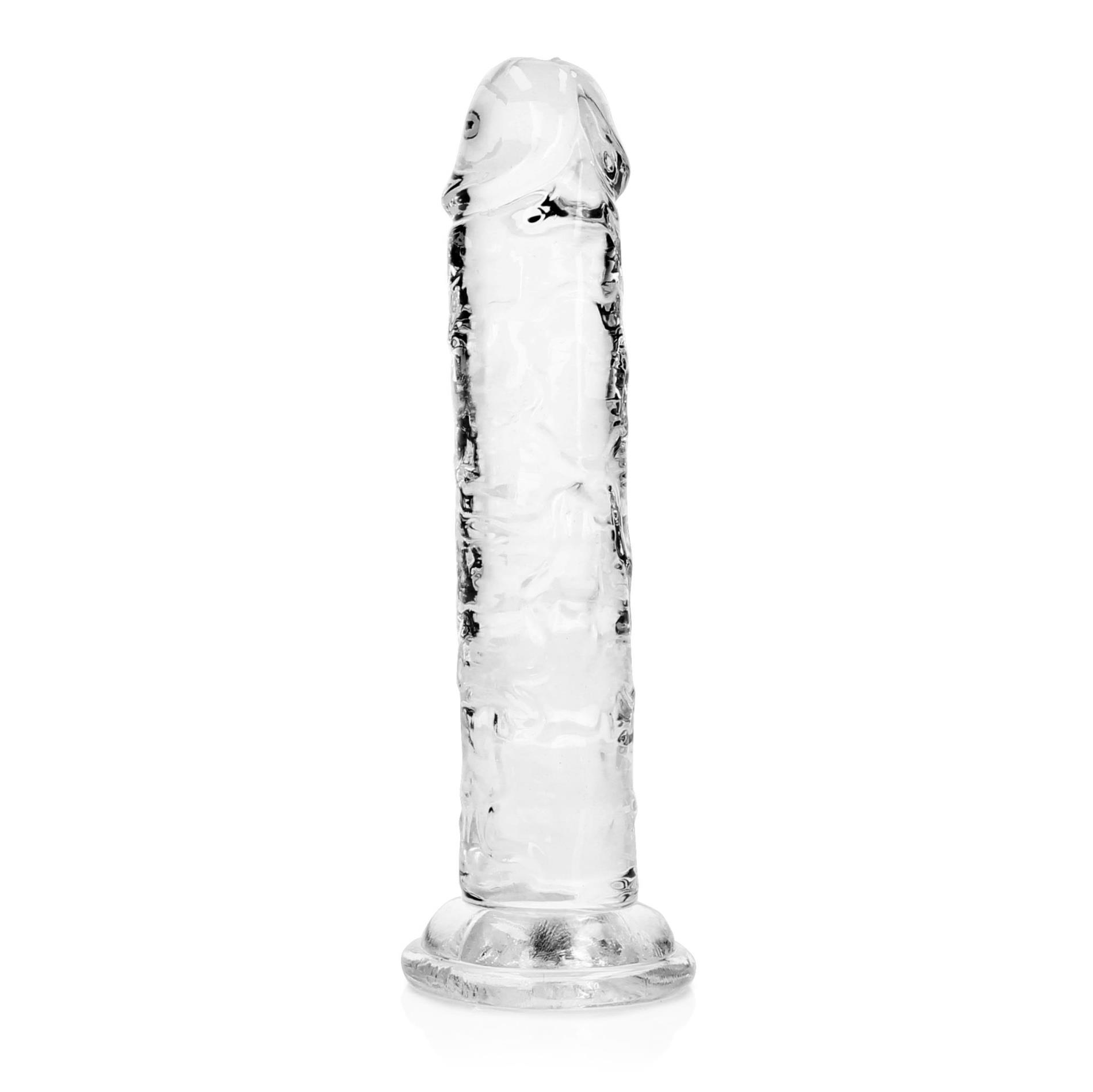 Dildo realistyczne RealRock przezroczyste z przyssawką 14 5 cm - obrazek 3
