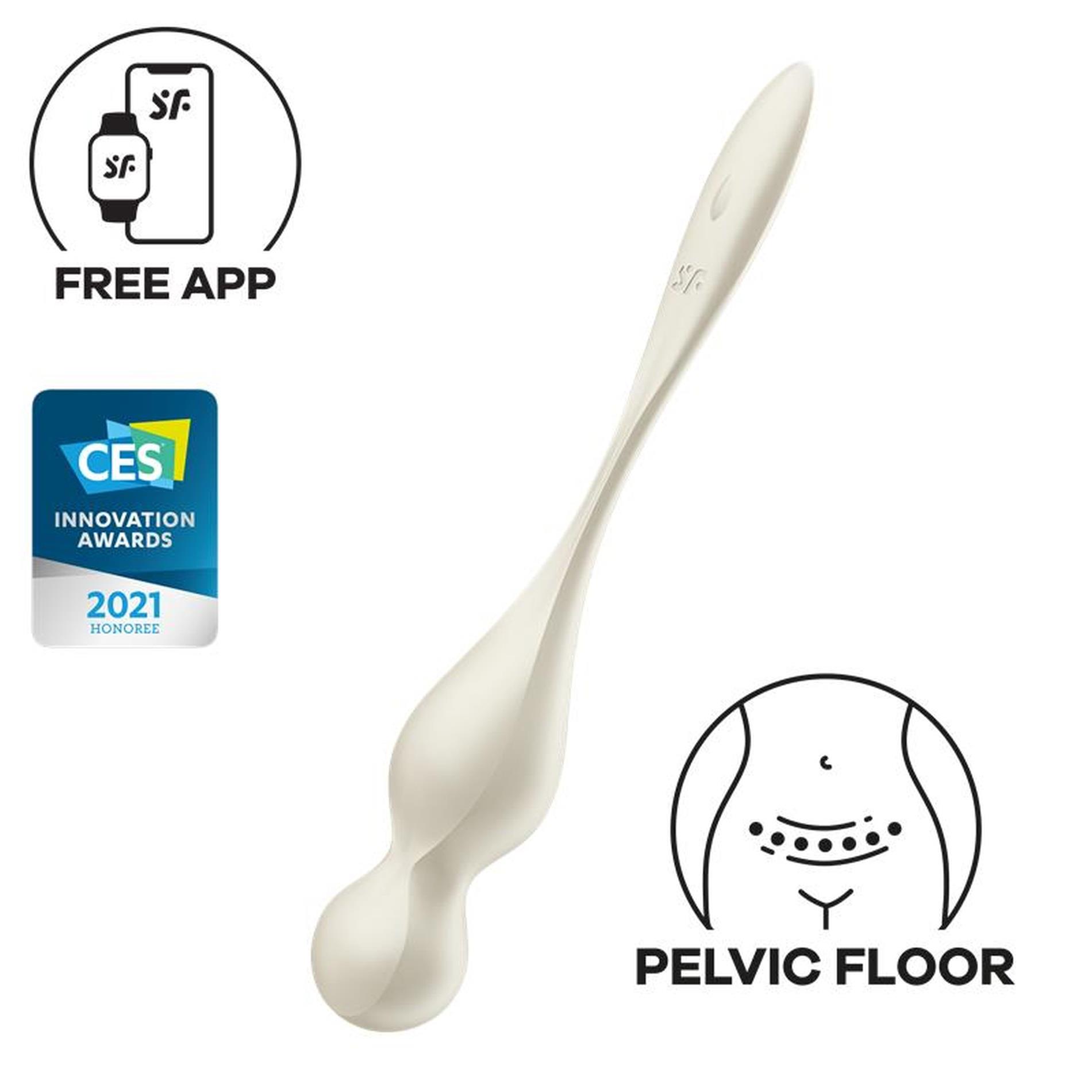 Kulki wibrujące silikonowe Satisfyer Love Birds 1 białe - obrazek 6