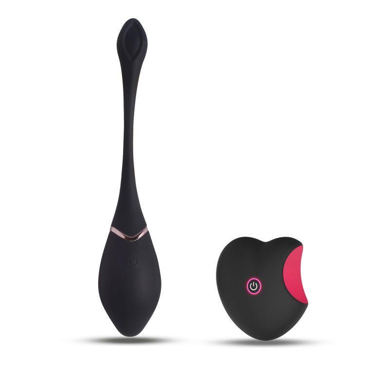 Jajko wibrujące Toyz4lovers silikonowe czarne z pilotem 17 cm - obrazek 5