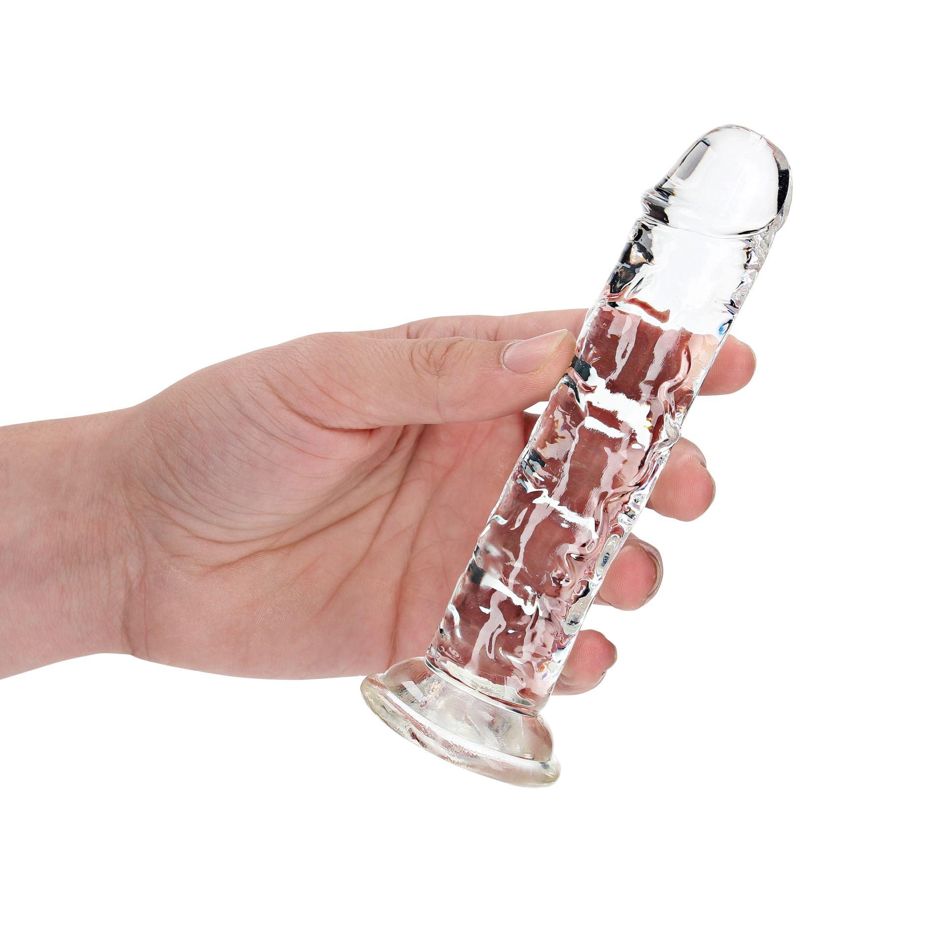 Dildo realistyczne RealRock przezroczyste z przyssawką 14 5 cm - obrazek 6