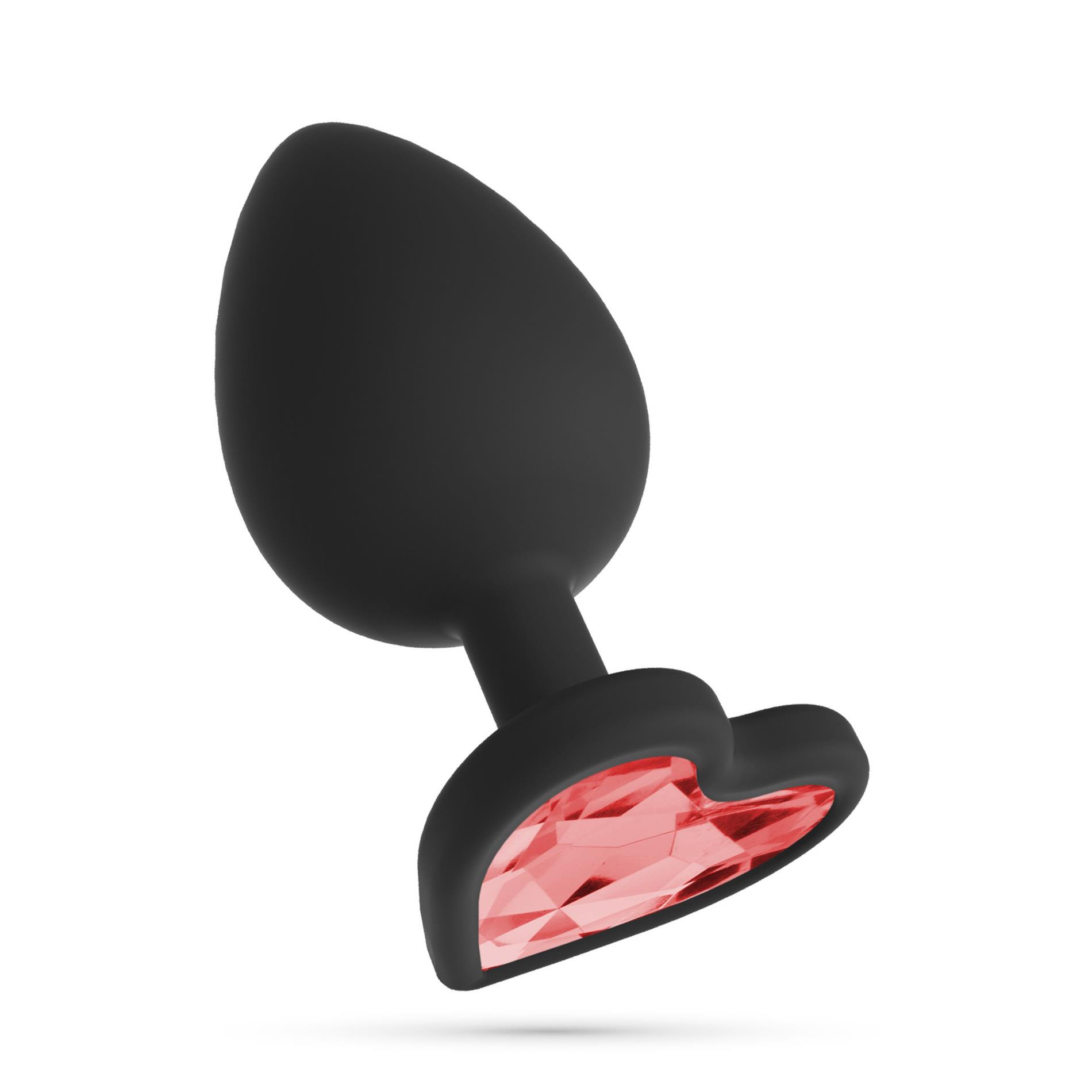 Korek analny Crushious Cuore regularny z wymiennymi kryształkami 8cm - obrazek 5