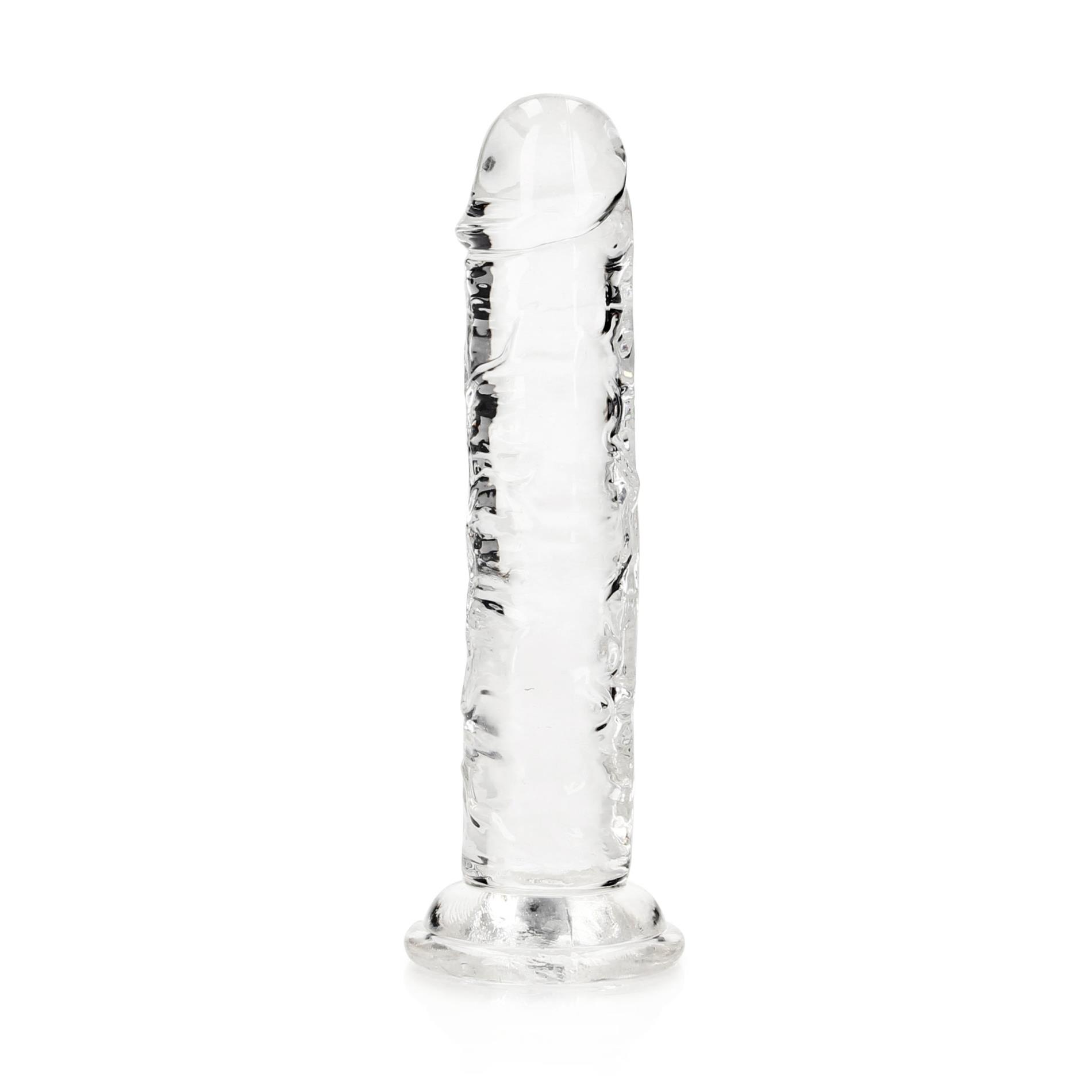 Dildo realistyczne RealRock przezroczyste z przyssawką 14 5 cm - obrazek 7