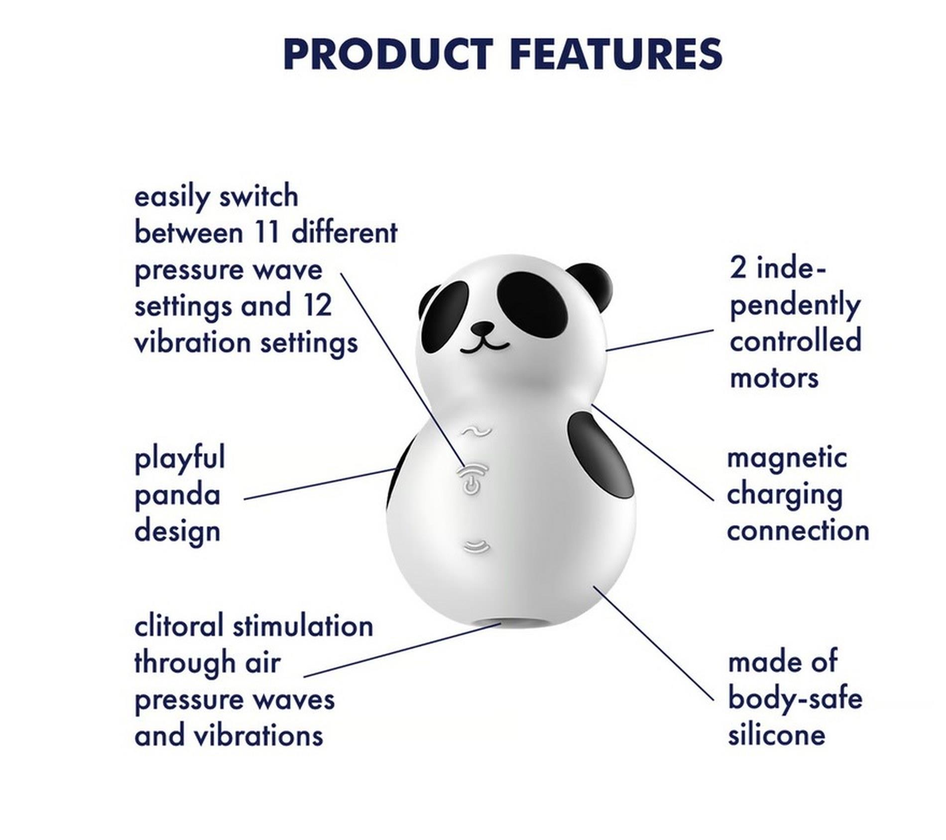 Stymulator łechtaczki Satisfyer Pocket Panda falami ciśnienia - obrazek 6