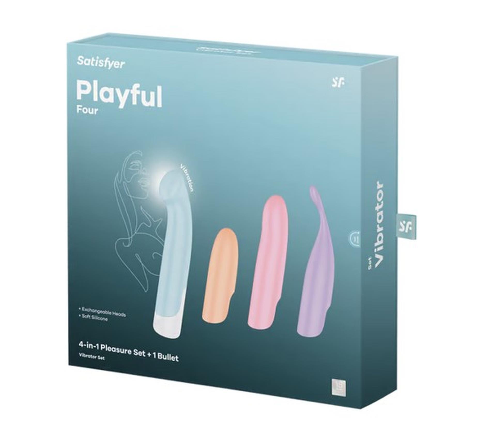 Zestaw wibratorów Satisfyer Playful Four silikonowy USB wodoodporny - obrazek 7