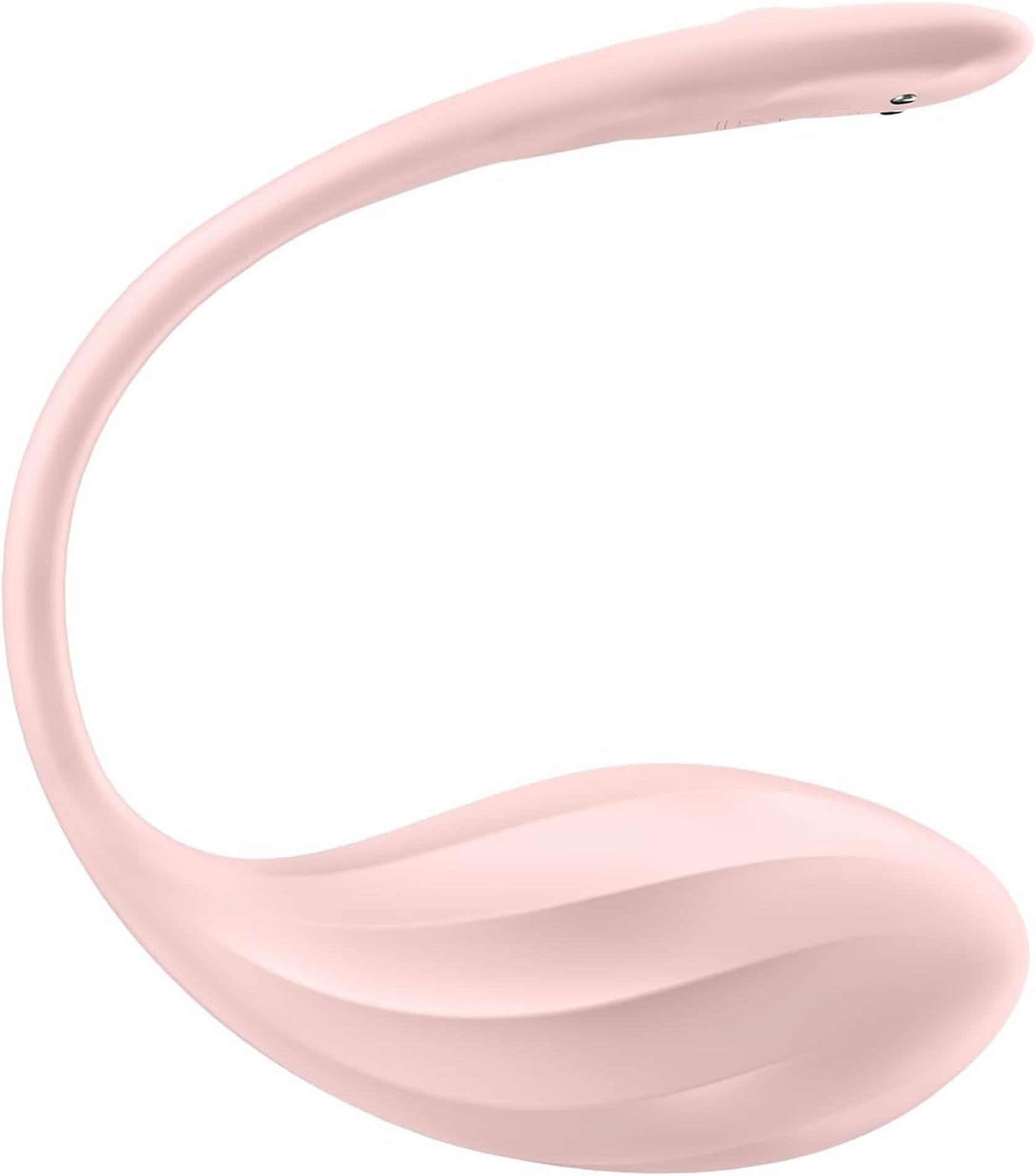 Jajko wibrujące prążkowane Satisfyer Ribbed Petal różowe USB z aplikacją - obrazek 7