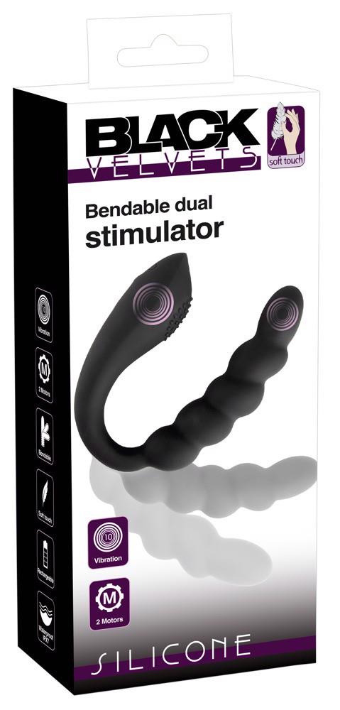 Wibrator analny giętki Black Velvets silikonowy USB 26 cm - obrazek 6
