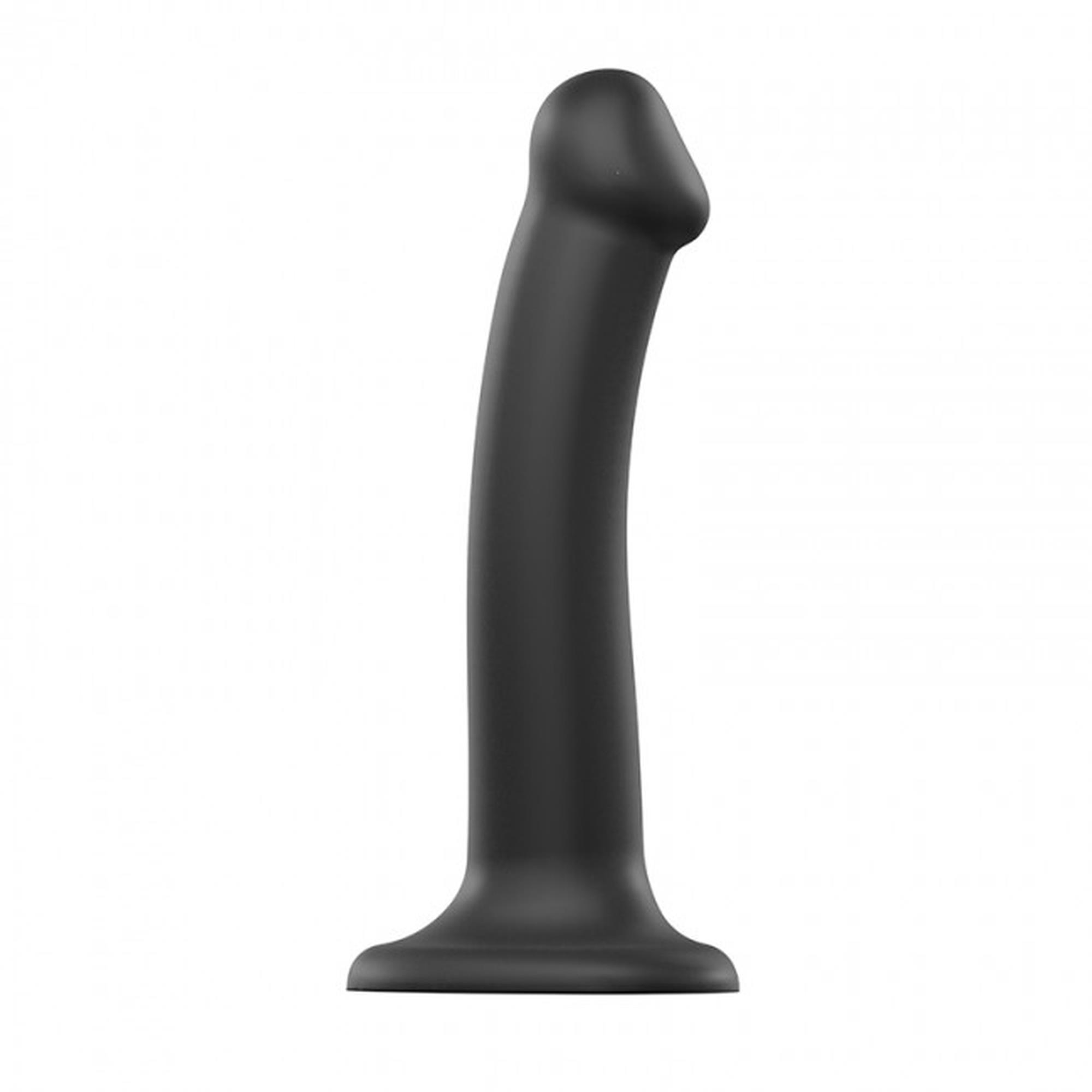 Dildo silikonowe zginane Strap on me czarny M - obrazek 7