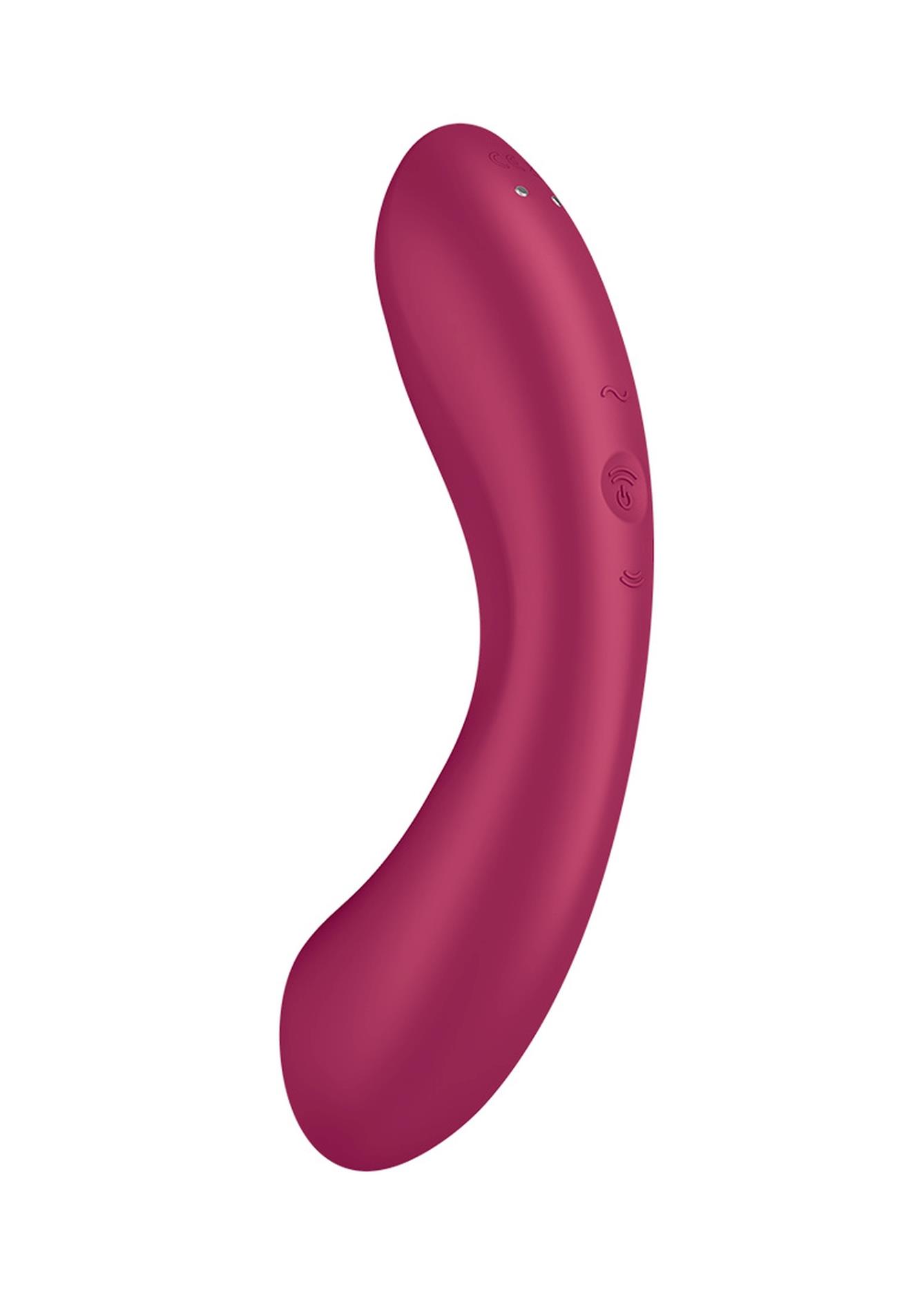 Wibrator silikonowy Satisfyer Curvy Trinity 1 czerwony USB - obrazek 9