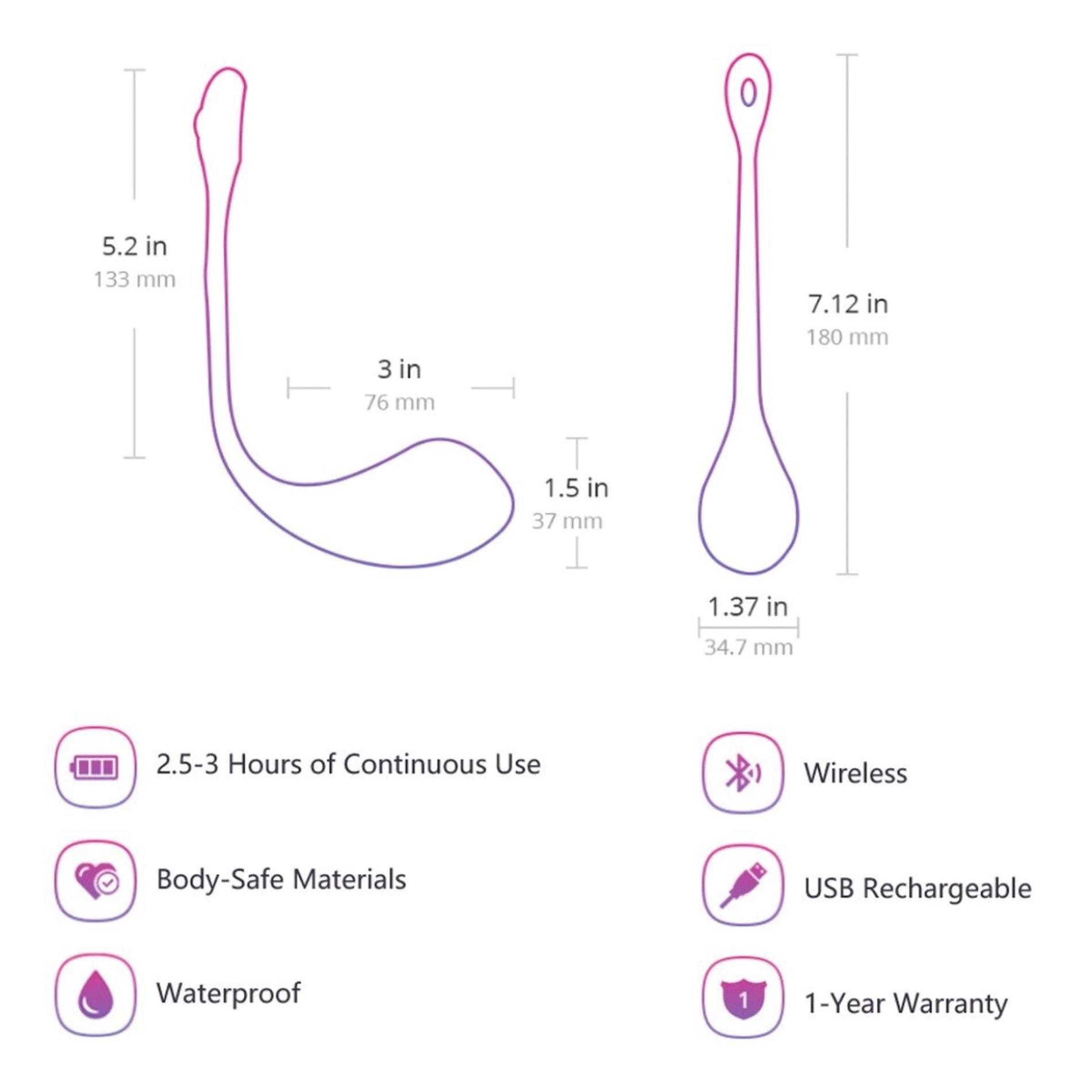 Wibrator Lovense Lush 2 sterowany aplikacją Bluetooth USB - obrazek 11