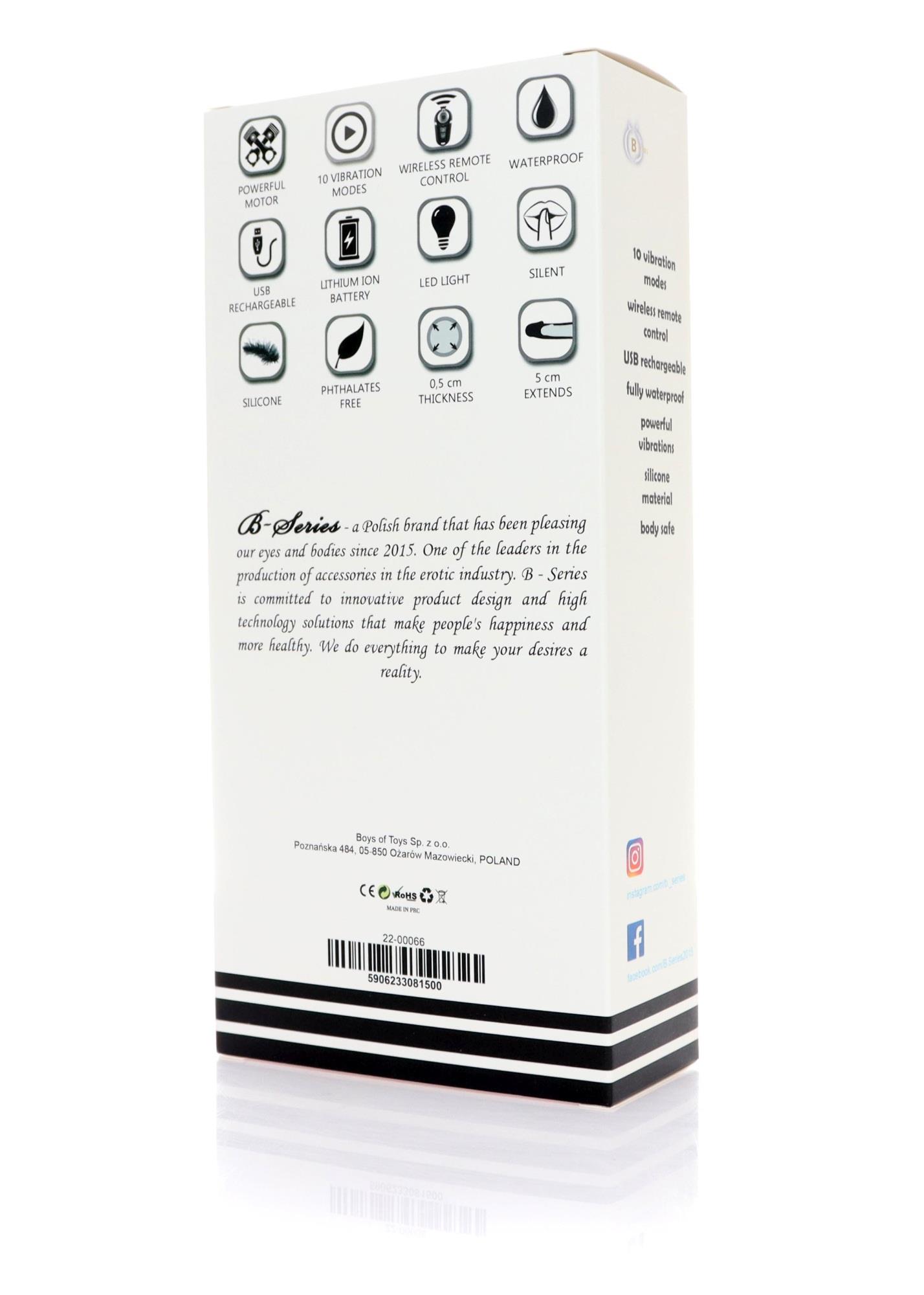 Wibrująca przedłużka silikonowa B-Series Magic USB 10 funkcji - obrazek 8
