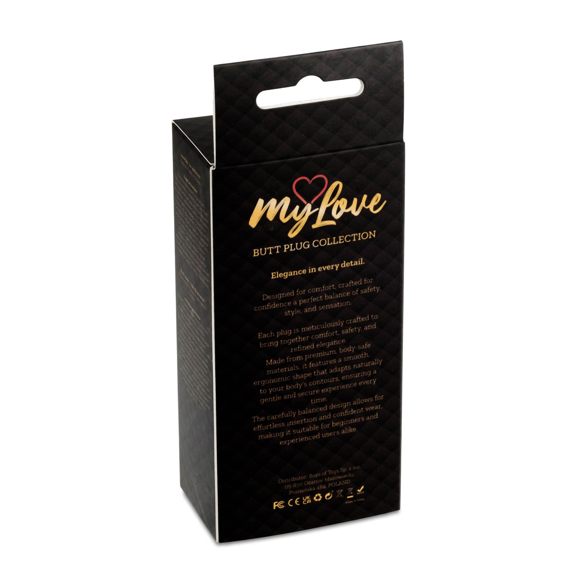 Korek analny srebrny z czerwonym diamencikiem MyLove Toys 9,5 cm - obrazek 9