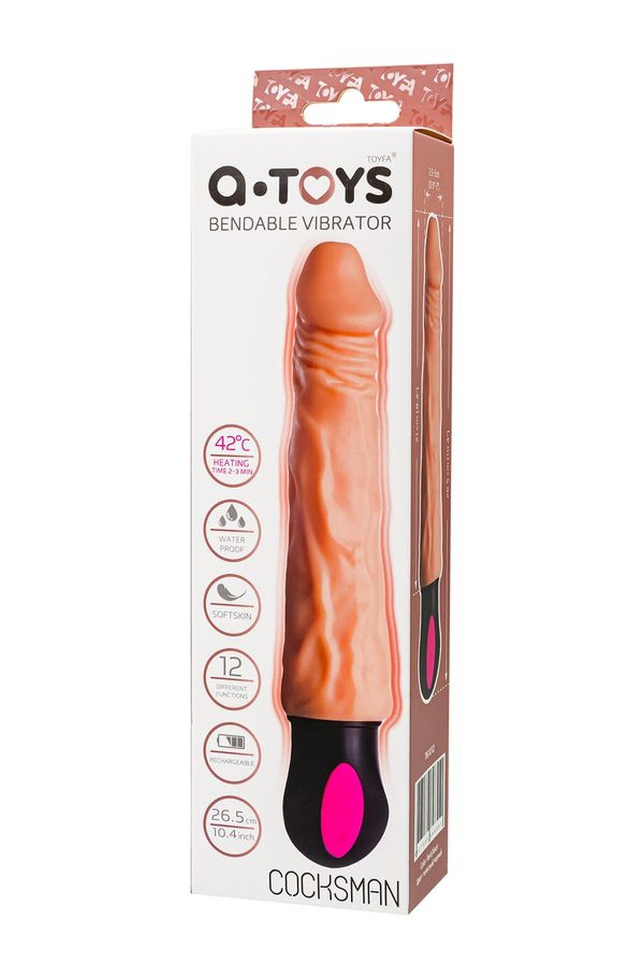 Wibrator realistyczny podgrzewany elastyczny A-Toys Cocksman 20,5 cm - obrazek 9