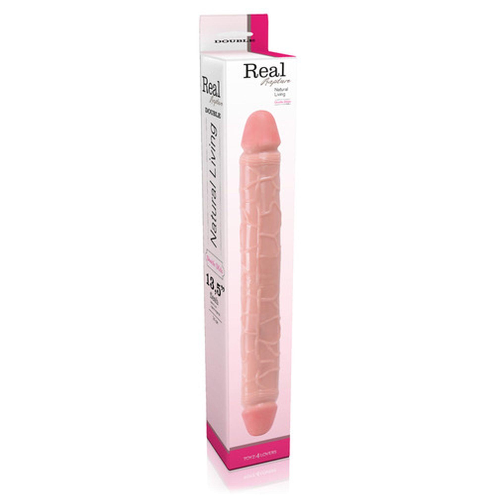 Dildo podwójne realistyczne Real Rapture PVC 34 cm - obrazek 2