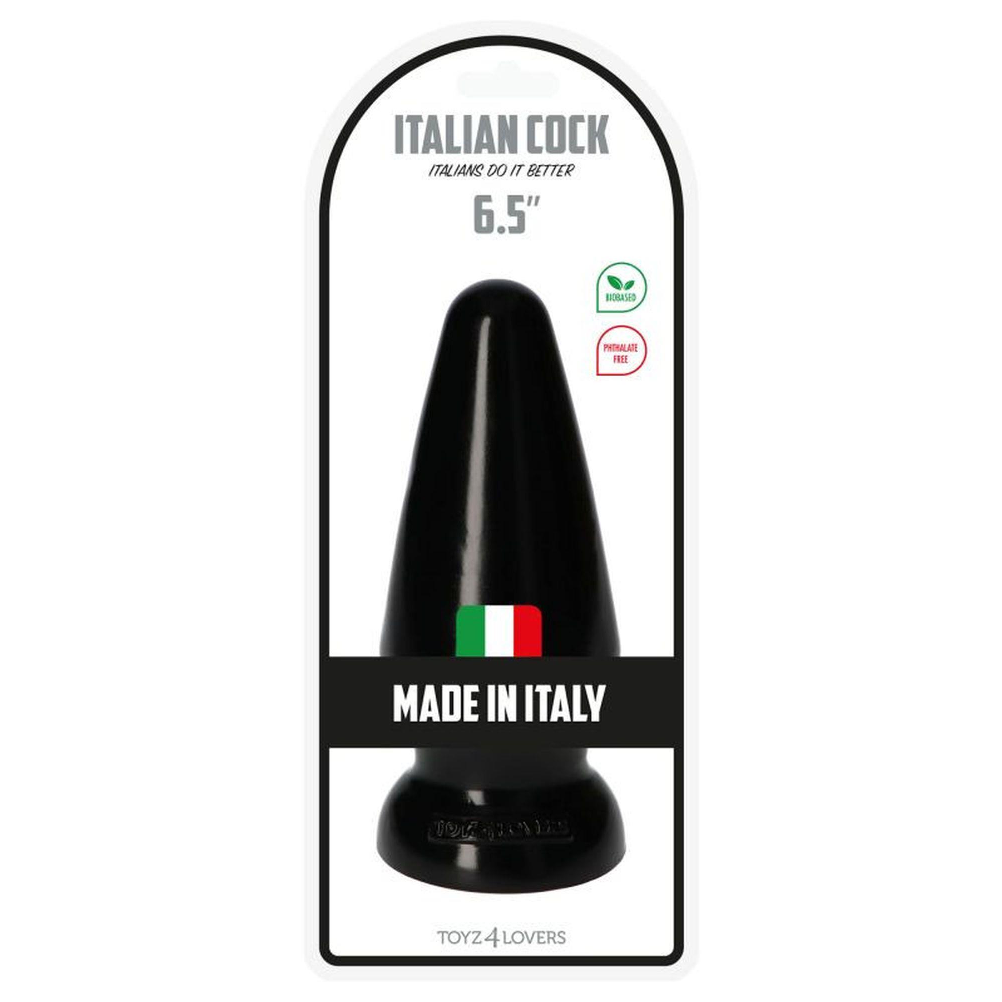 Korek analny Italian Cock Toyz4lovers PVC czarny 16,5 cm - obrazek 4