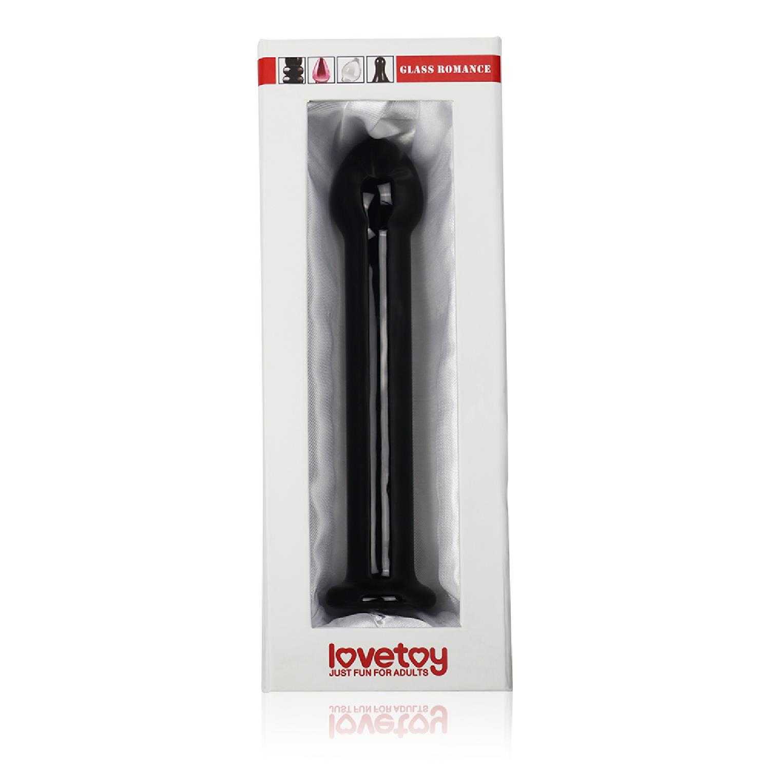 Dildo szklane Romance Lovetoy czarne 16 cm - obrazek 2