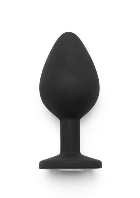 Korek analny Diamond Booty Jewel ToyJoy Medium czarny silikonowy 8 cm