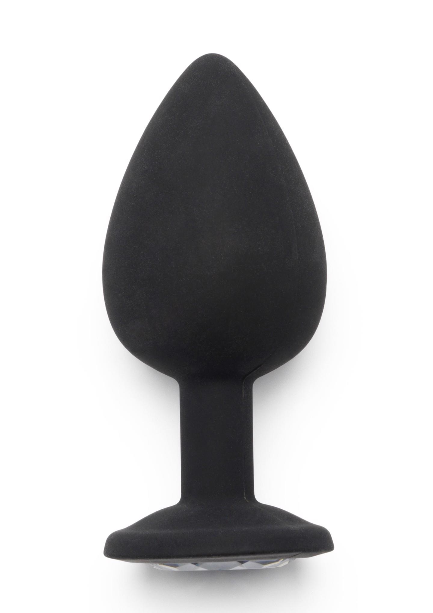 Korek analny Diamond Booty Jewel ToyJoy czarny 9 cm