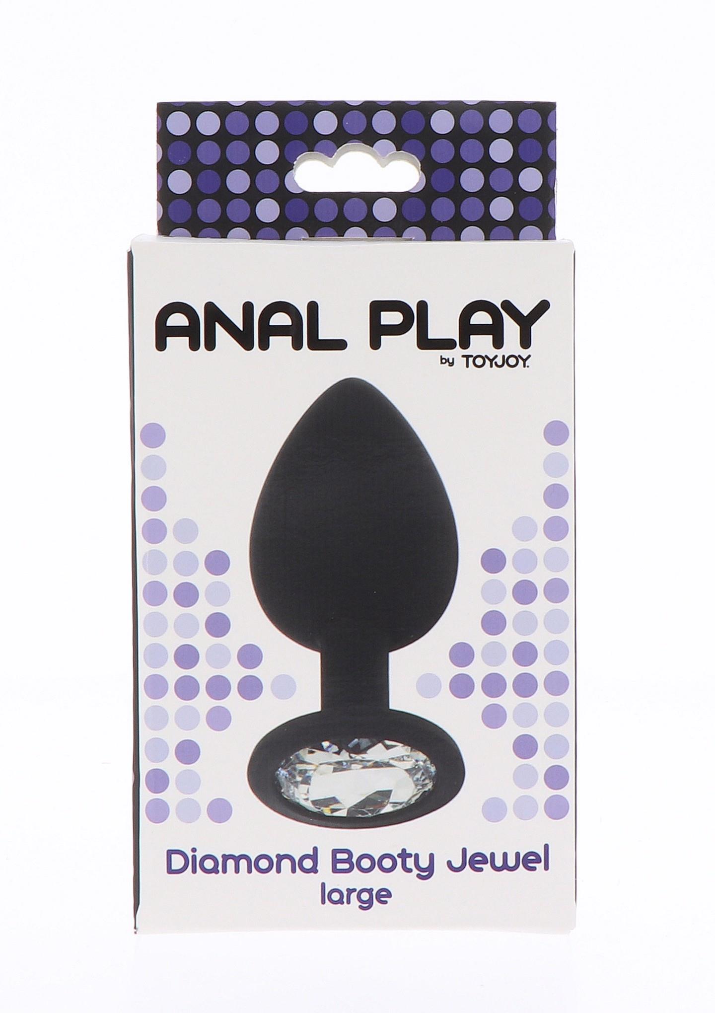 Korek analny Diamond Booty Jewel ToyJoy czarny 9 cm - obrazek 2