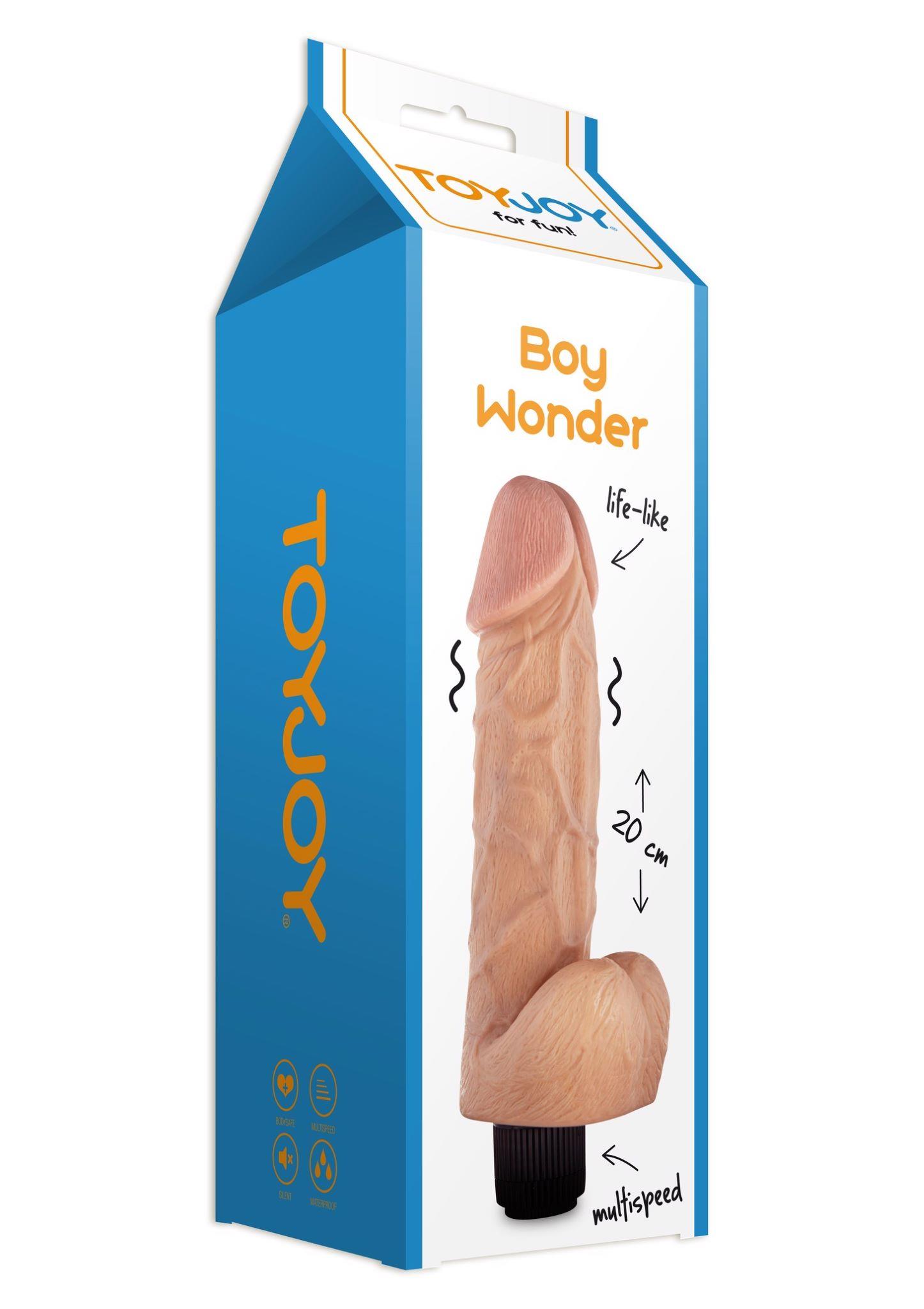 Wibrator realistyczny Boy Wonder ToyJoy 20 cm jasny - obrazek 4
