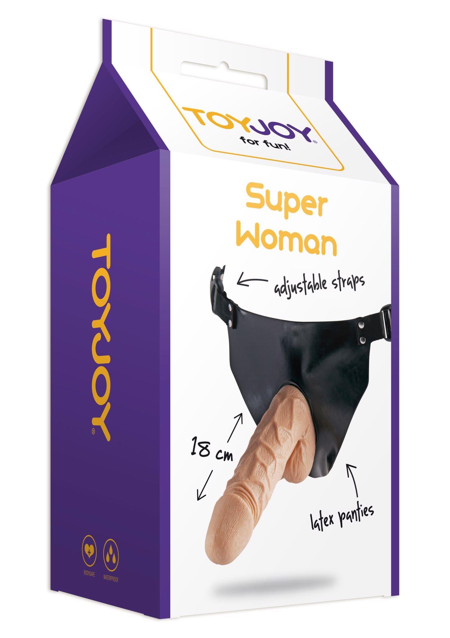 Strapon Superwoman ToyJoy jasny odcień skóry 4.5 cm - obrazek 3
