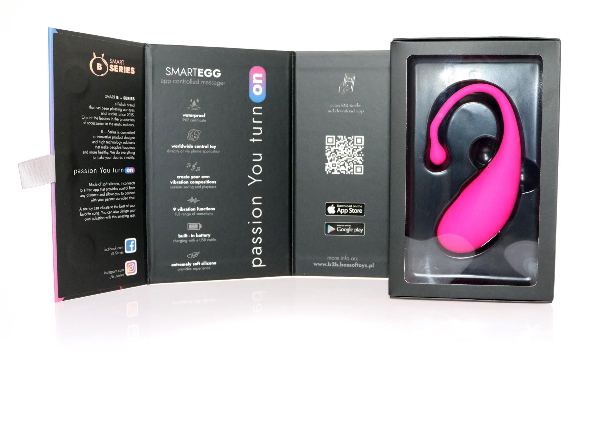 Jajko wibrujące Smart Egg B Series z aplikacją silikonowe USB - obrazek 2