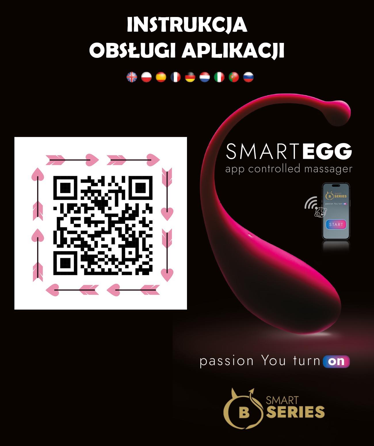Jajko wibrujące Smart Egg B Series z aplikacją silikonowe USB - obrazek 14