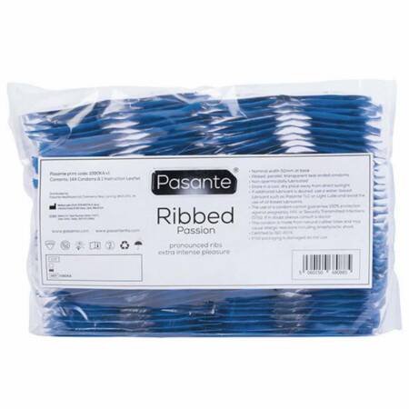 Prezerwatywy prążkowane Pasante Ribbed Passion 144 szt
