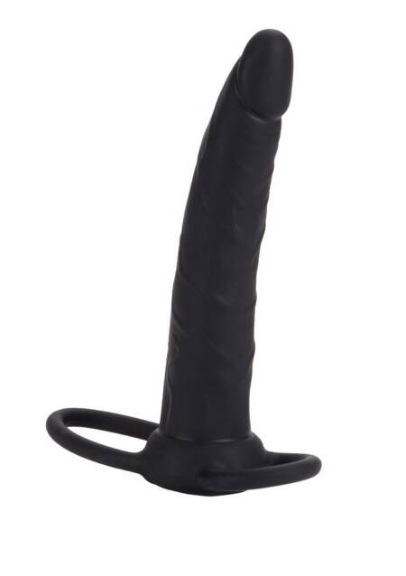 Strap on silikonowy dual penetrator Calexotics czarny 14 cm