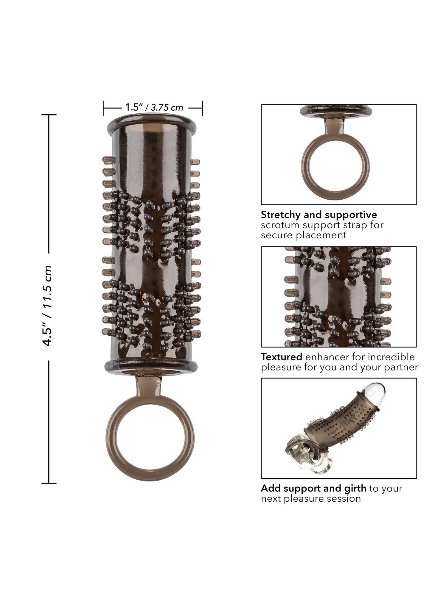 Nakładka przedłużająca Calexotics szara TPE 11.5 cm - obrazek 5