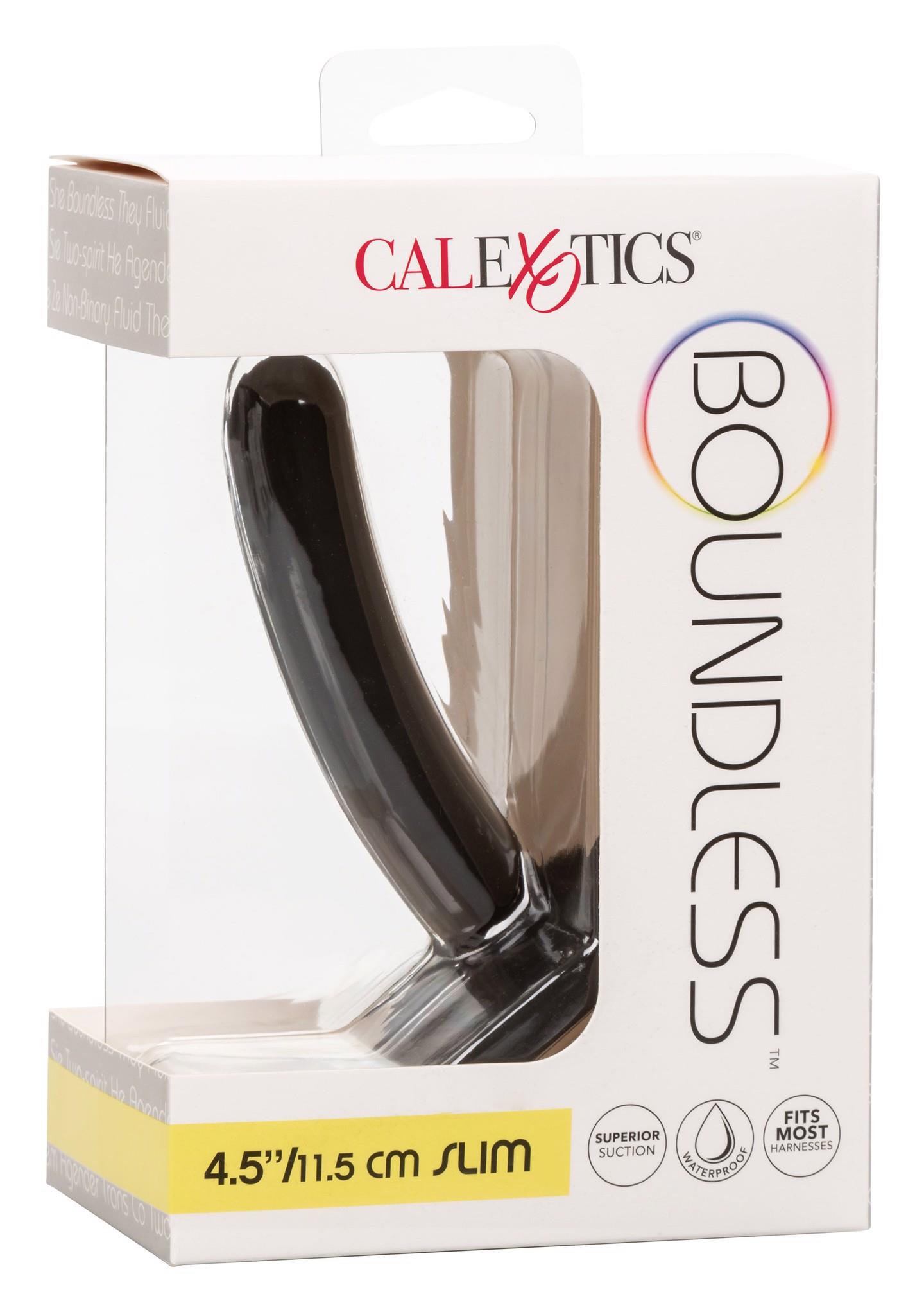 Dildo analne Boundless silikonowe czarne 11.5 cm - obrazek 2