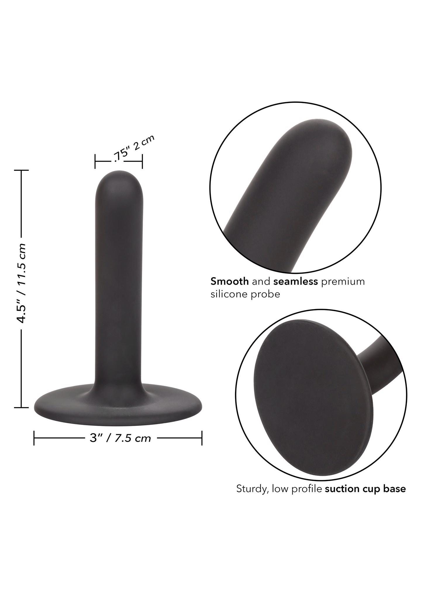 Dildo analne Boundless silikonowe czarne 11.5 cm - obrazek 5