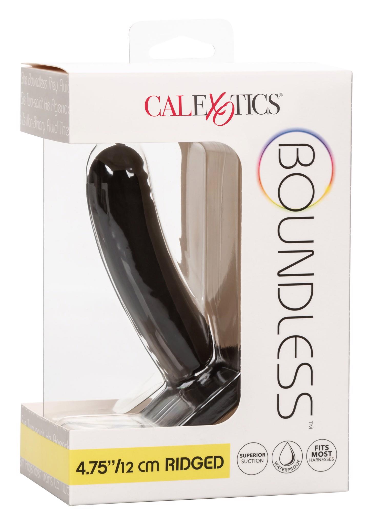 Dildo analne Calexotics Boundless żebrowane czarne 12 cm - obrazek 2