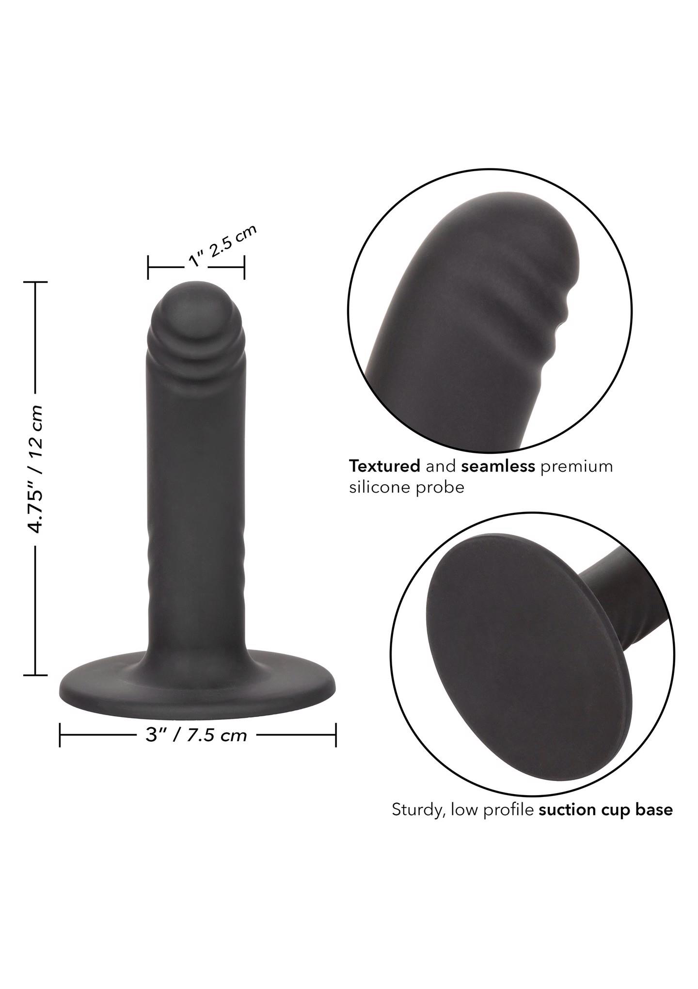 Dildo analne Calexotics Boundless żebrowane czarne 12 cm - obrazek 5