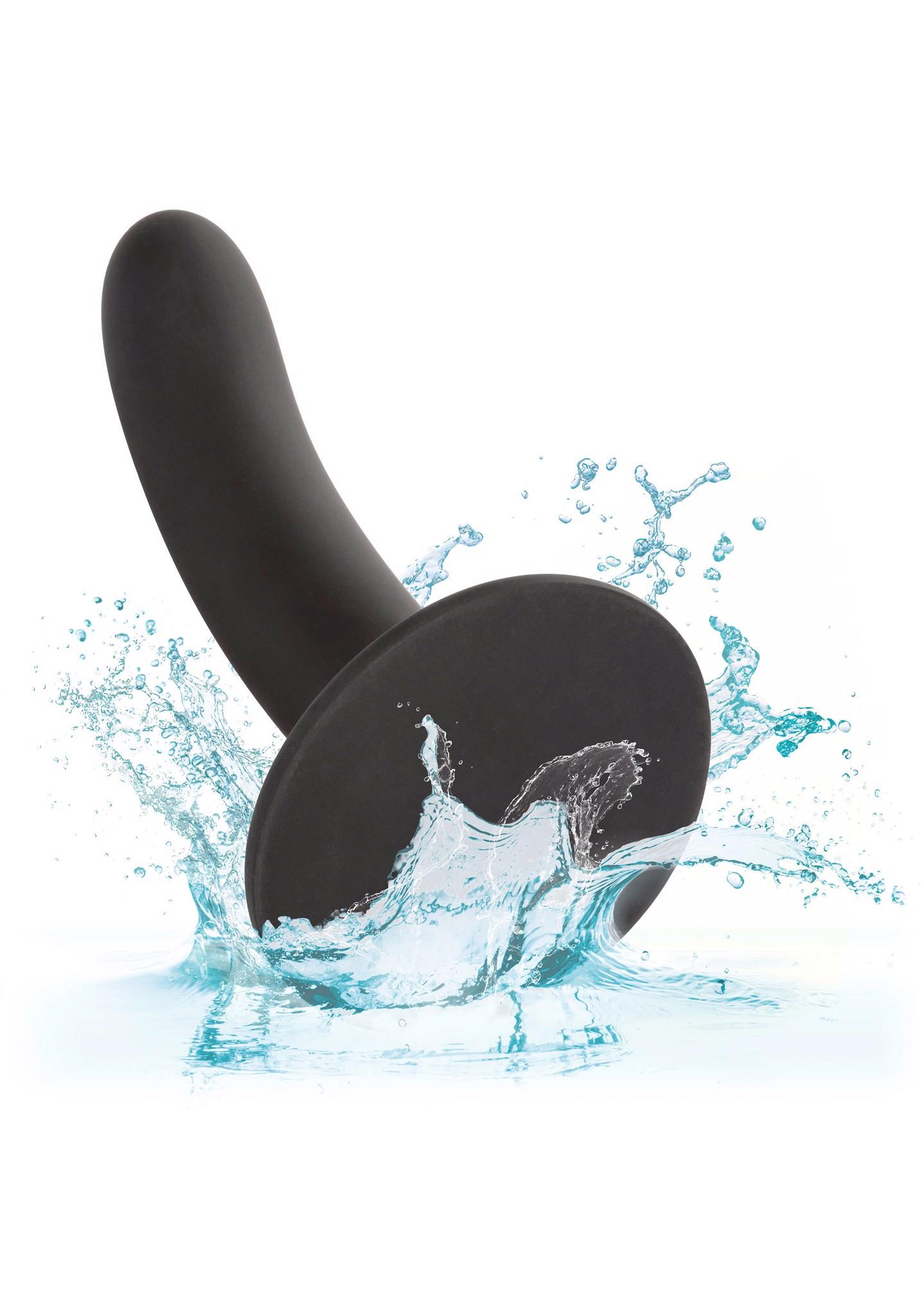 Dildo analne Boundless silikonowe gładkie czarne 15 cm Calexotics - obrazek 4
