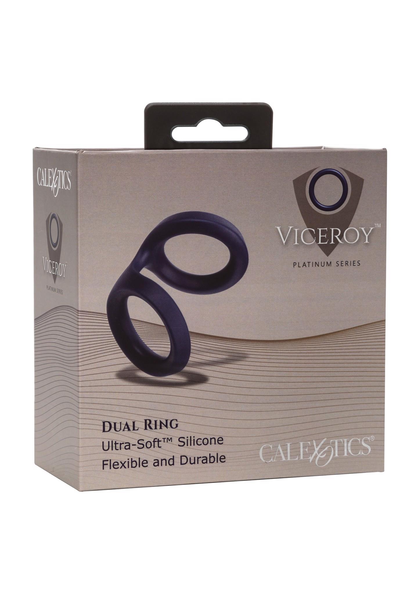 Pierścień erekcyjny Viceroy Dual Ring silikonowy niebieski - obrazek 2
