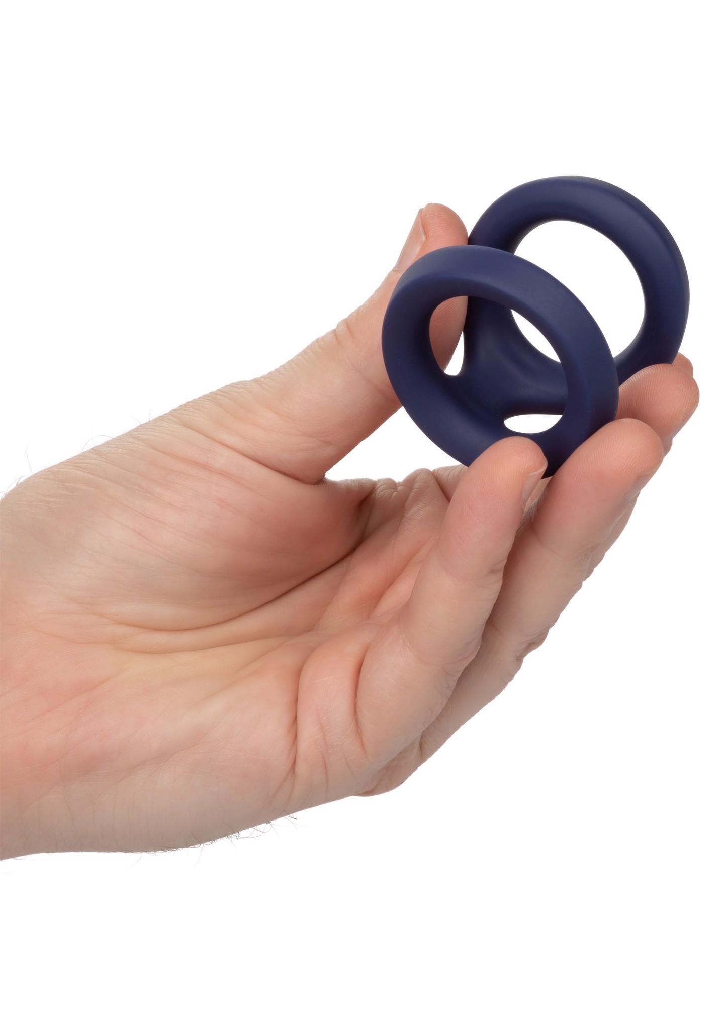 Pierścień erekcyjny Viceroy Dual Ring silikonowy niebieski - obrazek 5