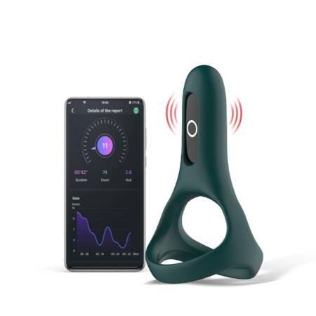 Pierścień wibrujący z aplikacją Rise Magic Motion zielony