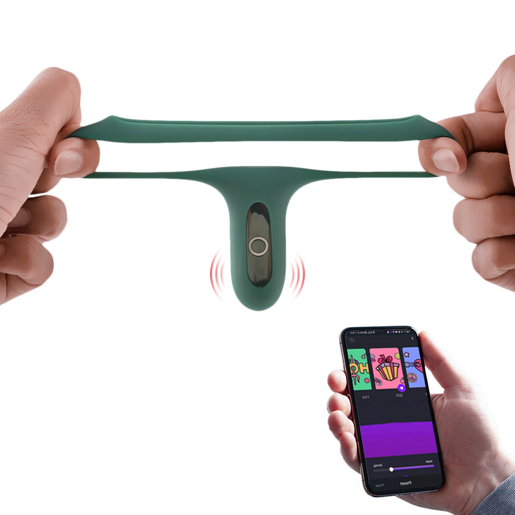 Pierścień wibrujący z aplikacją Rise Magic Motion zielony - obrazek 2