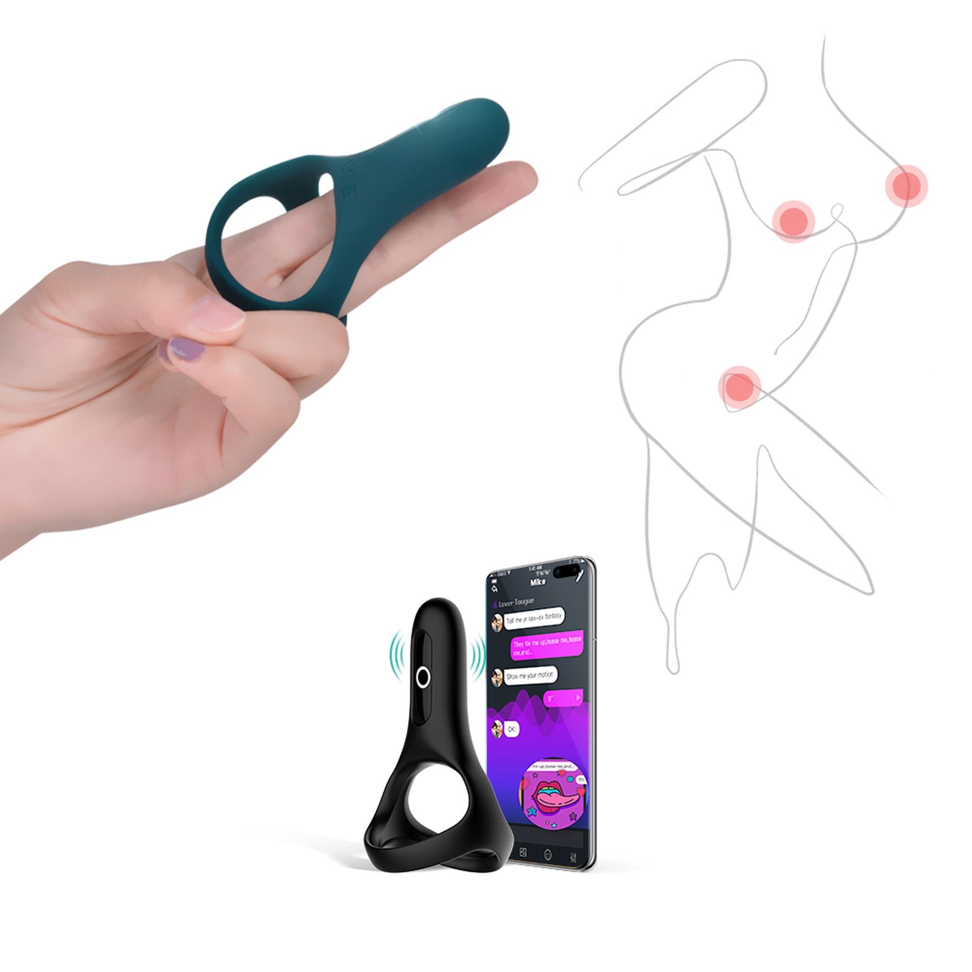 Pierścień wibrujący z aplikacją Rise Magic Motion zielony - obrazek 3