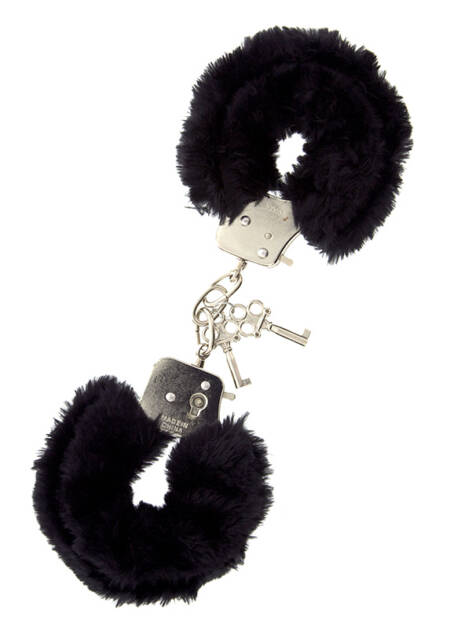 Kajdanki metalowe z pluszem Dream Toys czarne