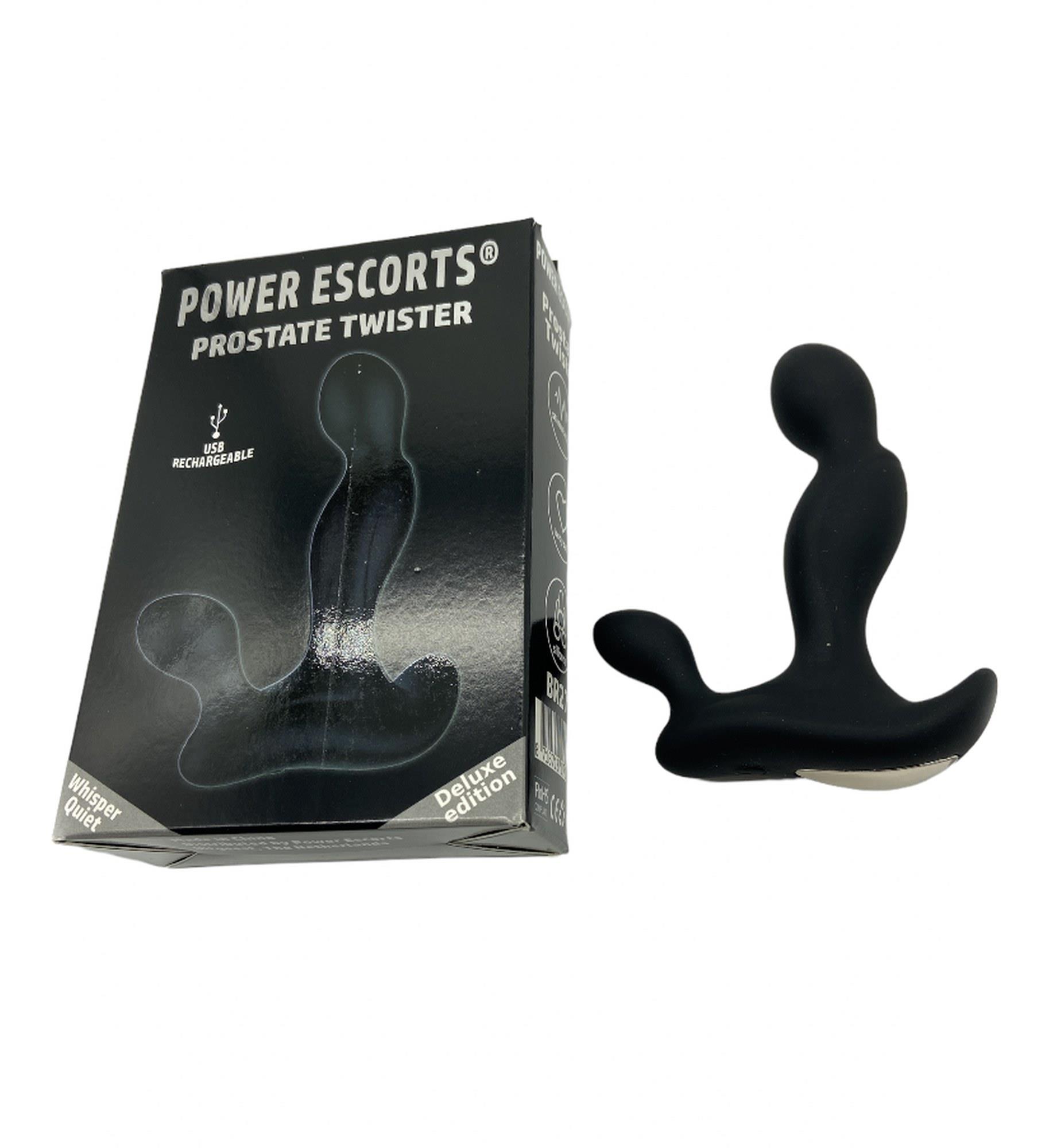 Masażer prostaty silikonowy Power Escorts czarny ładowalny - obrazek 2