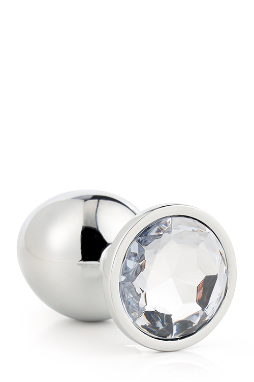 Aluminiowy korek analny Gleaming Love srebrny duży - obrazek 5