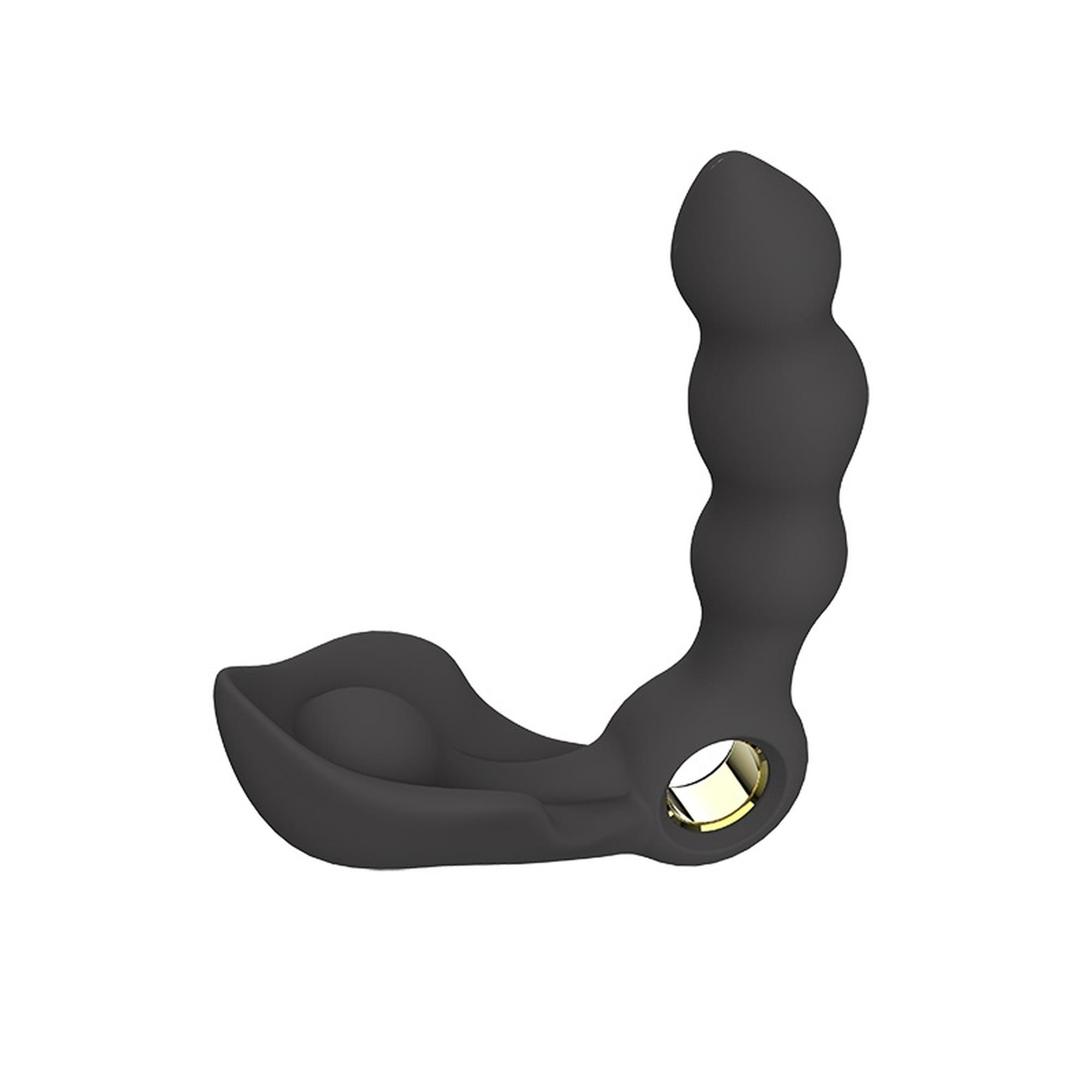 Masażer prostaty Angelo potrójna stymulacja czarny silikonowy USB - obrazek 2