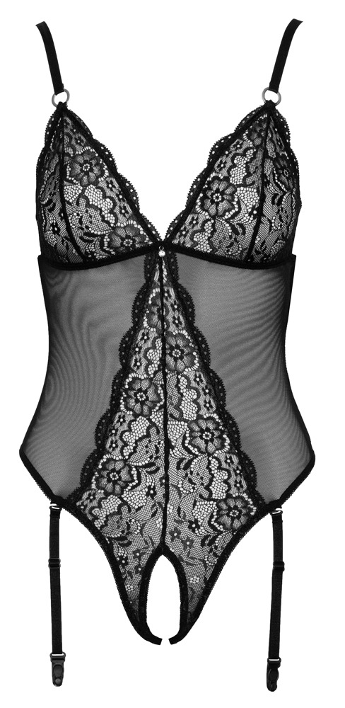 Body bez krocza Cottelli LINGERIE czarne M - obrazek 16