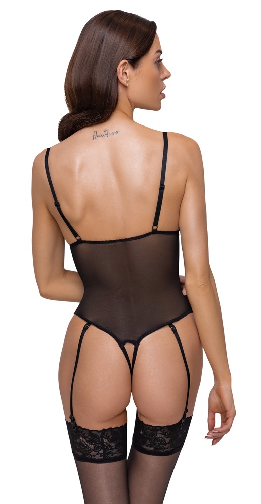 Body bez krocza Cottelli LINGERIE czarne XL - obrazek 10
