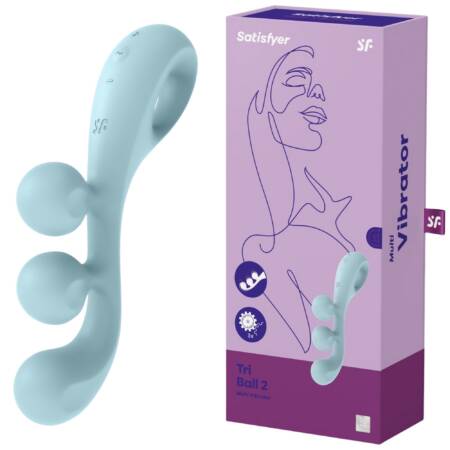 Stymulator Satisfyer Tri Ball 2 jasnoniebieski silikonowy USB
